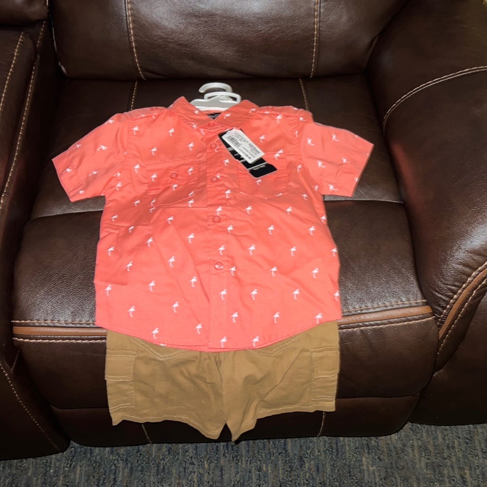 NWT Boys Denim & Rivets 2pc Shorts Set
